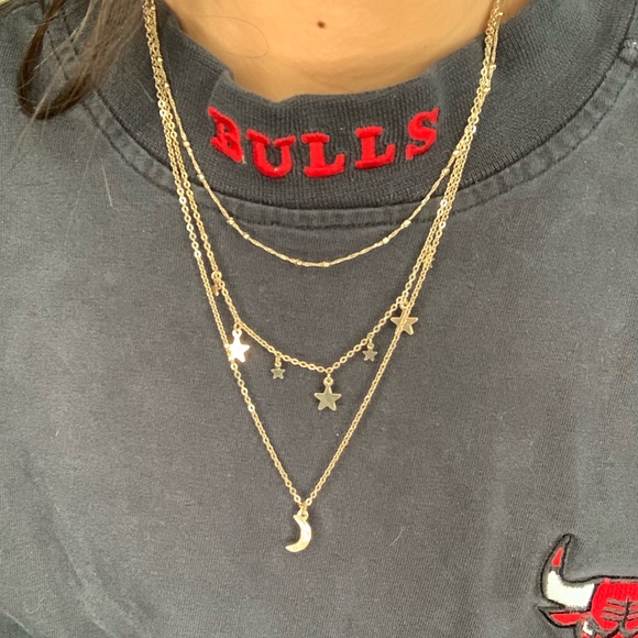LF Jewelry - Layered Starts and Moon Necklace
